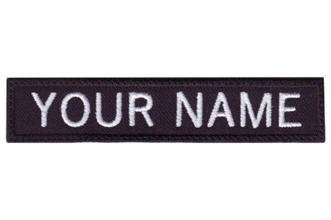 Military Rectangular 3" to 6" x 1" IN Custom Embroidered Name / Text Tag Patch