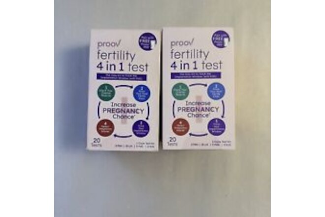 2 Proov Fertility 4 in 1 Test - 1 Cycle Test Kit (20 tests)  Exp: 01/25