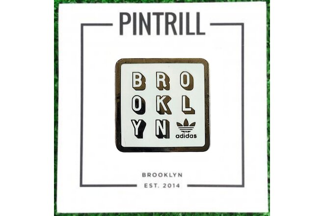 ⚡RARE⚡ PINTRILL x Adidas Pin Brooklyn New York Pin *BRAND NEW* 🌉
