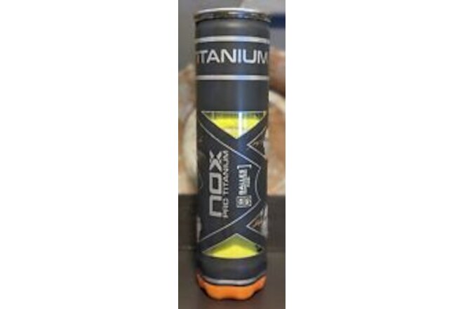 NOX Pro Titanium Tennis Balls - 4 Balls - New & Sealed - Missing Orange Cover