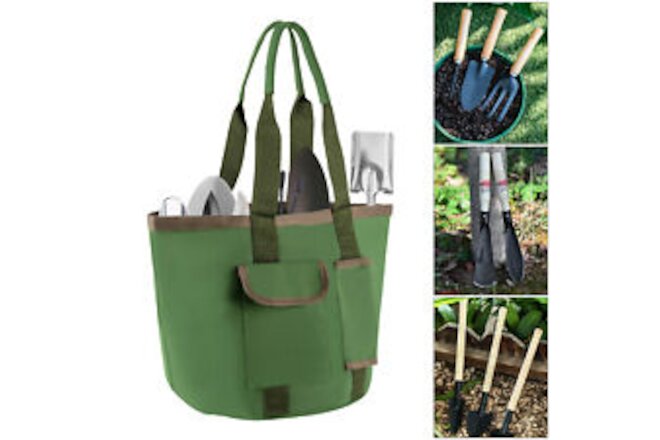 7.9 Gallon Garden Tool Bucket Storage Bag Gardening Organizer Tote Bag 30L