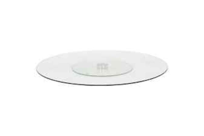 Rotating Serving Plate Turntable Serving Tray Transparent Tempered Glass vidaXL