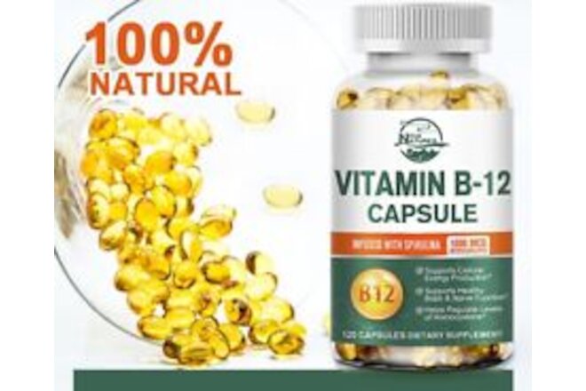 Vitamin B12 Supplment 1000mcg Methylcobalamin & Spirulina for Preventing Anemia