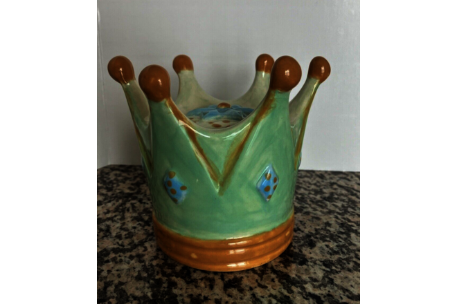 Ceramic King Or Prince CROWN Coin Piggy Bank One of a Kind