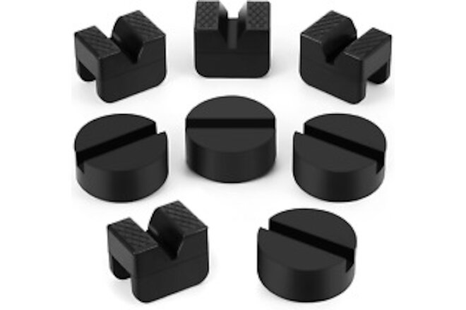 Amylove 8 Pcs 2 Types Jack Stand Pads Adapter Universal Slotted Frame Rail Pinch