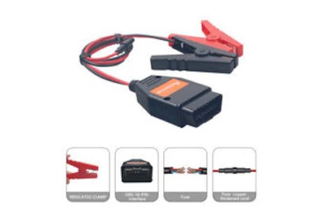 Universal OBDII Auto Emergency Power Supply Battery Clip For Car Jump Starter E