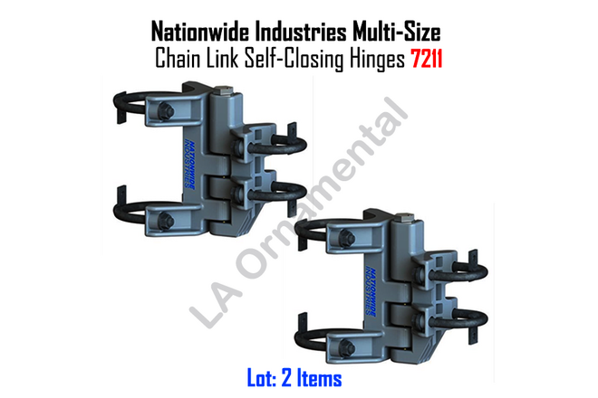 Nationwide Industries Multi-Size Chain Link Self-Closing Hinges 7211 (One Pair)