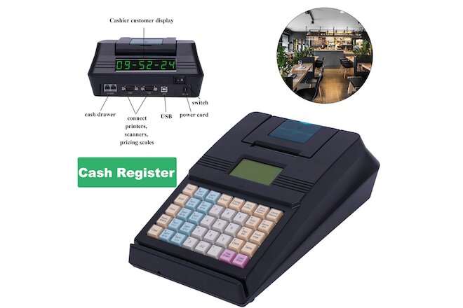 Cash Register POS System Electronic Printing Casher for Retailer, Small Business