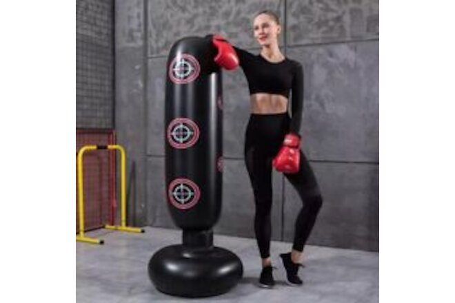 Inflatable Punching Bag,Tumbler Boxing Column for Fitness,Boxing Column