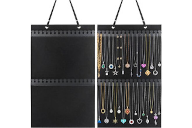 Hanging Jewelry Organizer Necklace Holder Storage Display Hanger for Wall Closet