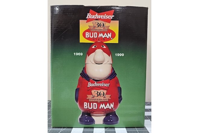 1999 Bud Man Stein Anheuser Busch Budweiser 30th Anniversary NIB COA LE #24196