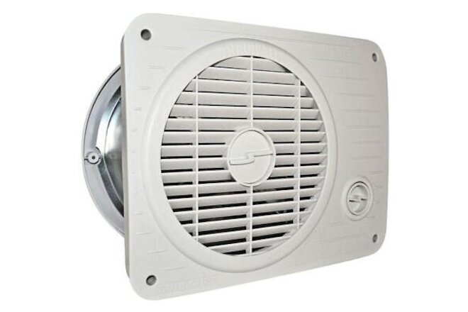 Thru Wall Fan Hardwired Adjustable Variable Speed Quiet Operation White