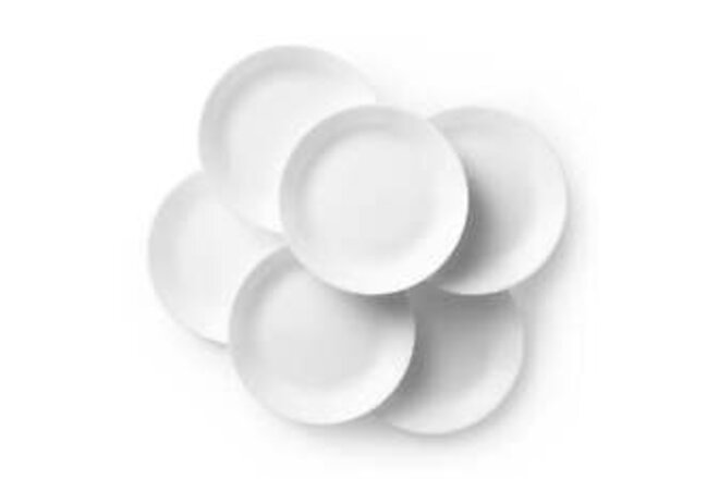 Corelle Winter Frost White 8.5" Lunch Plate 10.25" Dinner Plate, Set of 6