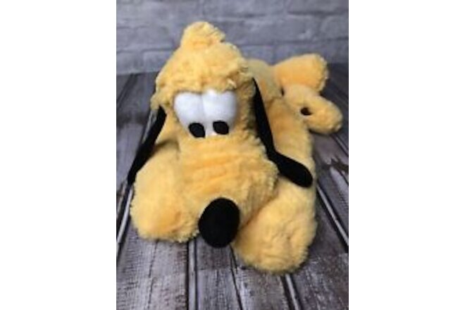 Disney Parks Pluto 16" Plush Lovey Stuffed Animal Toy Laying Down Super Soft