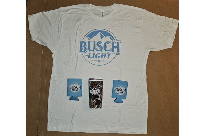 Busch Light Bundle: XL Shirt, Tumbler & Koozies