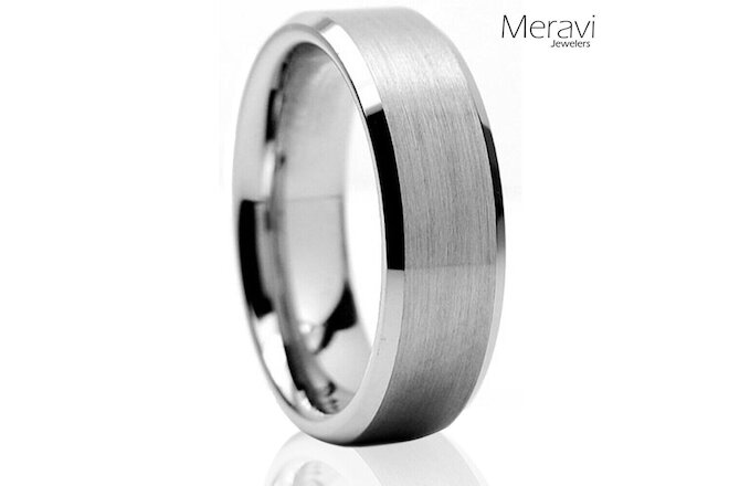 🔥 Tungsten Carbide Wedding Band Ring Brushed Silver Mens Jewelry Size 6-15