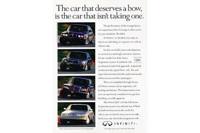 1991 Infiniti Q45 - Deserves - Classic Vintage Advertisement Ad D189