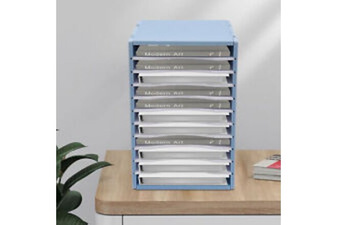 11 Tier Office Home Paper File Holder Document Storage Rack Desktop Organizer