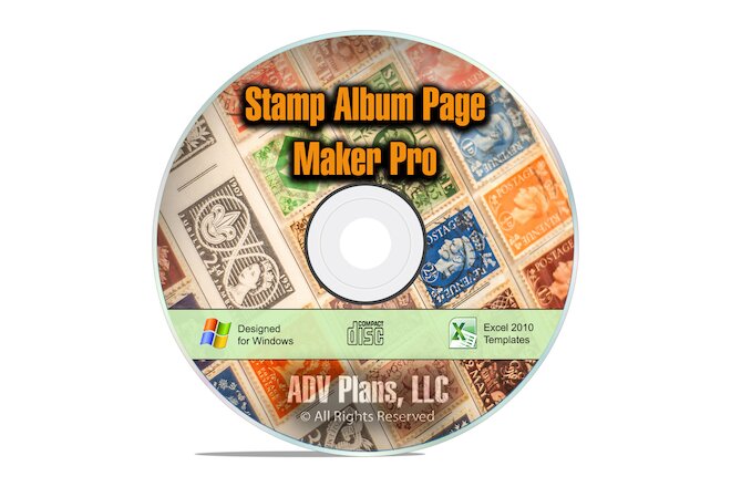 Stamp Album Page Maker Pro, Make Your Own Custom Printable Stamp Pages CD F13