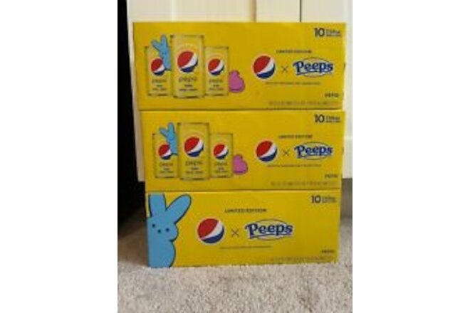 PEPSI x PEEPS Soda Mini Cans 7.5 Ounce Pack of 10 Limited Edition
