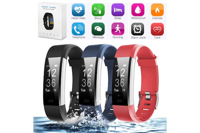 Sport Health Waterproof Fitness Smart Watch Activity Tracker Wrist Band Bracelet