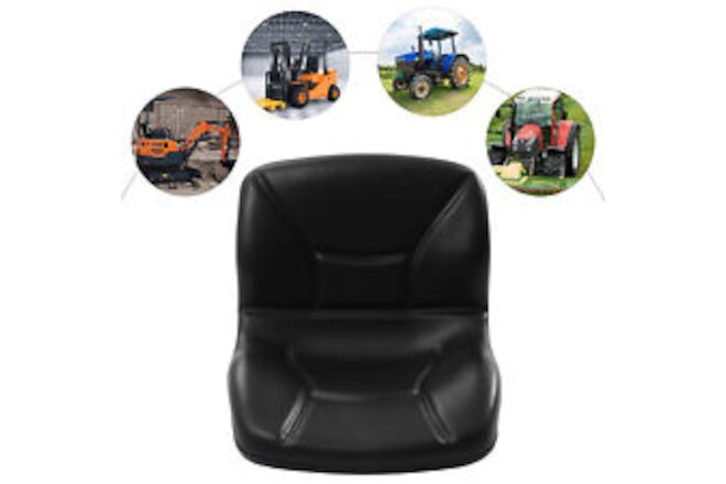 Drivers Side Seat High Back Compact Tractor Seat Universal Forklift Seat Black