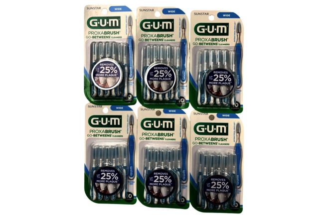 GUM Proxabrush Cleaners WIDE 10 Each ( 6 pack )