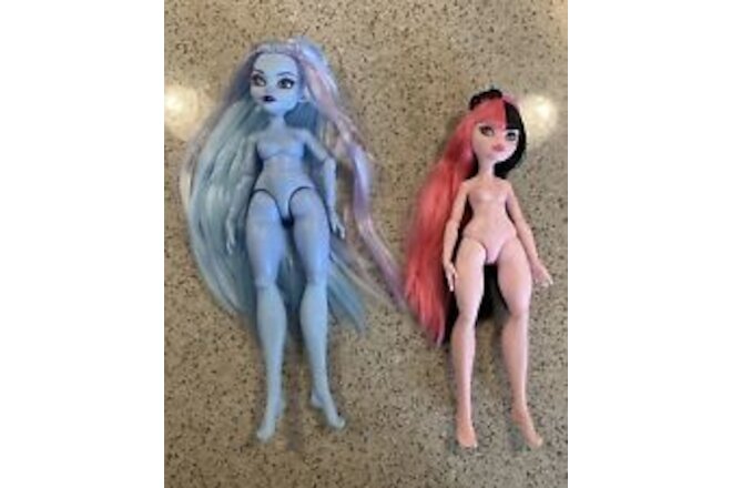 Monster High 2023 G3 Abbey Bominable & G3 Draculaura Day Out Nude Doll Body New