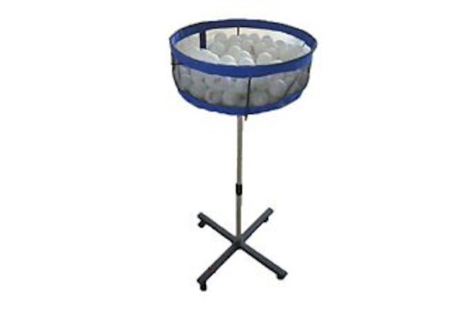 Professional Movable Multi-Ball Storage Stand with Mesh Case, Height Adjustab...