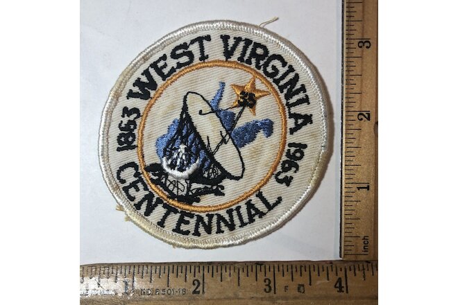 Vintage West Virginia State Centennial 1863-1963 Embroidered Souvenir Patch