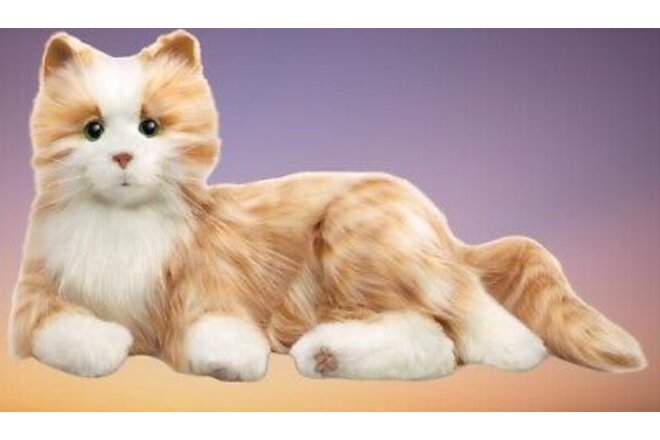 Orange Tabby Cat Interactive Companion Pets Realistic & Lifelike soft, brushable