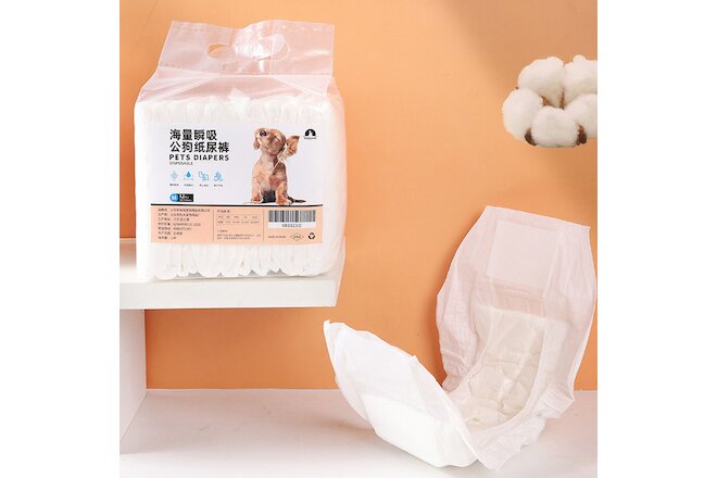 12pcs Pet Sanitary Pants Soft Touch Tear-resistant Disposable Dog Sanitary Pants