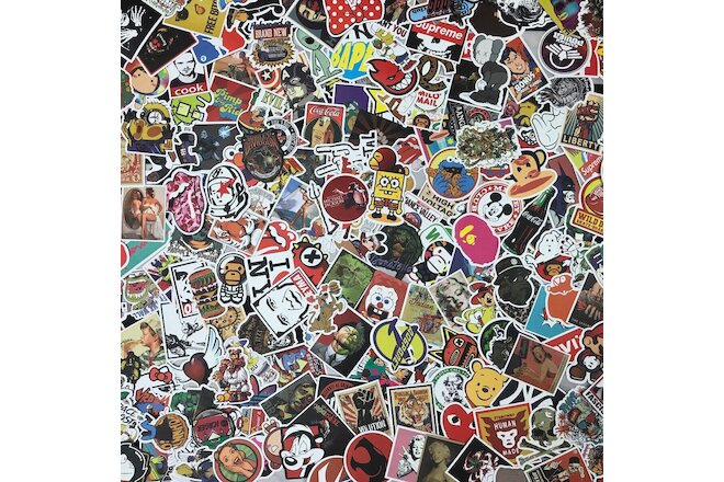 Lot 100 Random Vinyl Laptop Skateboard Stickers bomb Luggage Decals Dope Sticker