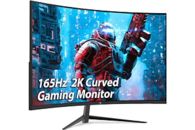 Z-Edge 32 Inch Curved Gaming Monitor, 16:9 QHD 2K 2560X1440 165/144Hz 1Ms Framel