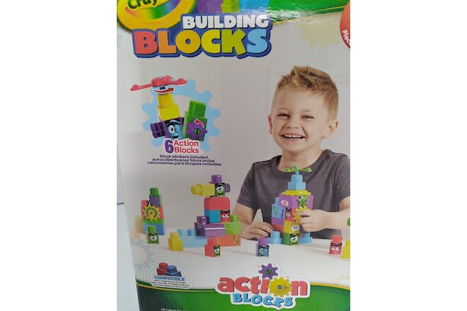 Crayola Building Blocks Toys Kids Work Action Set  35 Pieces