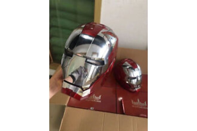 HOT US AUTOKING Iron Man MK5 1:1 Helmet Wearable Voice-controlled Cosplay Props