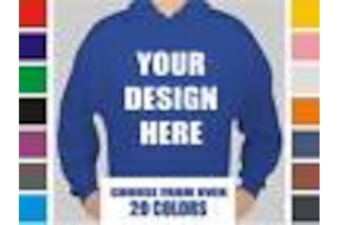 12 Custom Screen Printed Hooded Sweatshirts - Hoodies