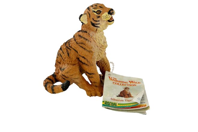 Safari Ltd. Vanishing Wild Collection Siberian Tiger Cub, 907903 Vtg Figure Toy