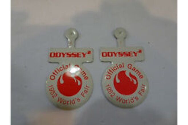 N.O.S. Pair of Magnavox  Odyssey 2 Official Game 1982 World's Fair buttons