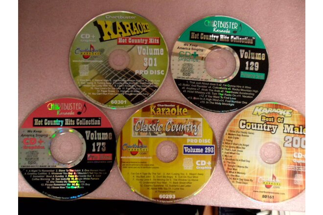 Chartbuster Karaoke -  Country Hits Collection  CD + G   5 Disc