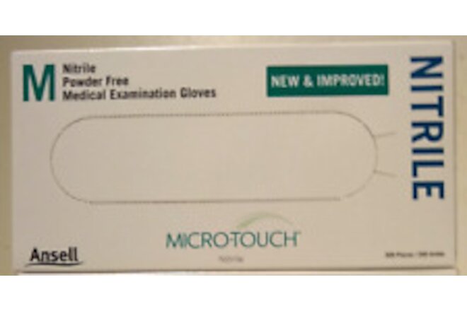 200 Nitrile Gloves Medium Micro-Touch Powder Free Medical Examination 6034302