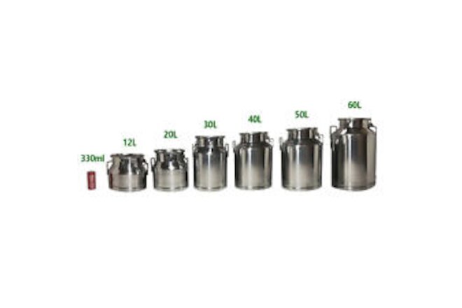 20-60L Stainless Steel Milk Storage Transport Can /Bucket /Milk Pail /Bucket USA