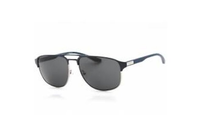 Emporio Armani Men's Sunglasses Blue On Matte Silver Metal Frame 0EA2144 336887