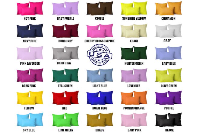 Solid Color Square Home Sofa Decor Pillow Cover Case Cushion Cover 12 18 24 26