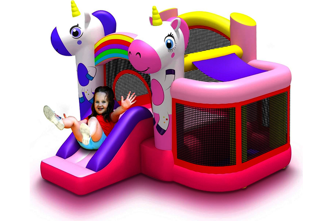 Inflatable Bounce House Castle,Party Bounce House with Slide,Outdoor or Indoor K