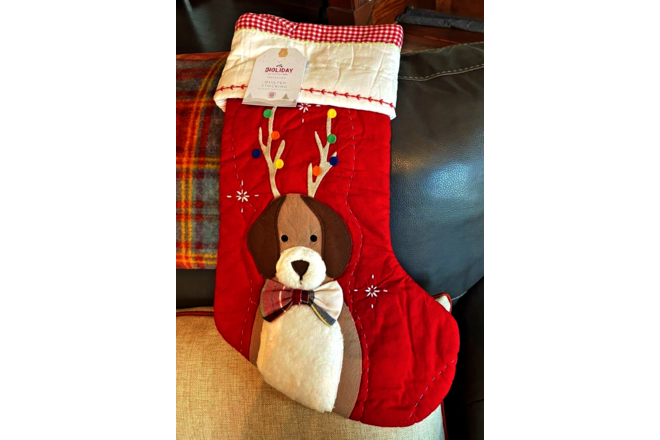 Disney Pottery Barn Holiday Christmas stocking dog gift party school star pet ,