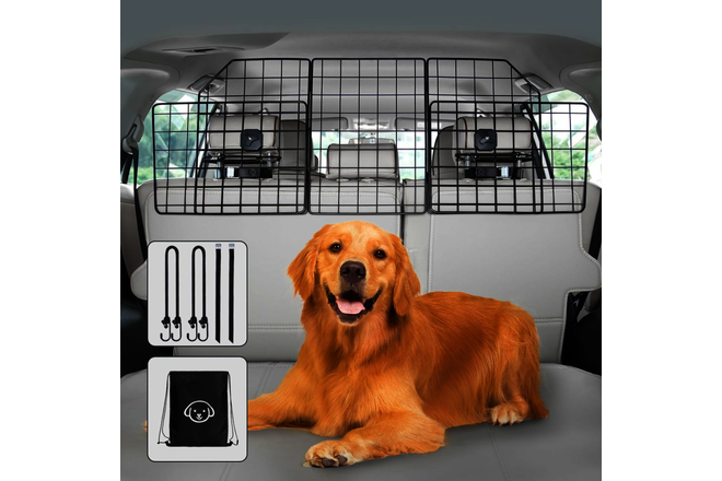 Car SUV Dog Barrier, Vehicles Pet Divider for Trunk Cargo Area - Foldable for Ea