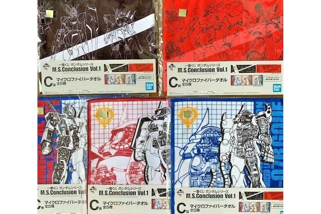 Ichiban Kuji Gundam Series M.S.Conclusion Vol.1 C Prize 5 towels Completed set