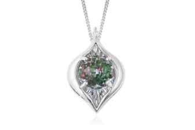 Ct 3.9 Necklace Women Jewelry Gifts Garnet Pendant 925 Silver Topaz Size 18"
