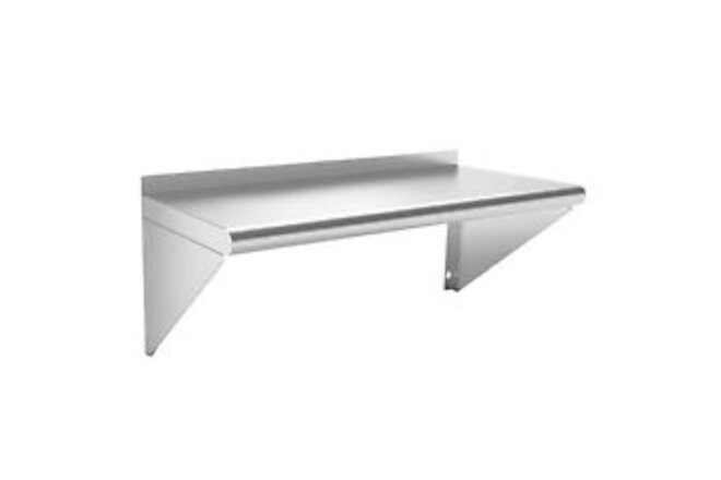 Commercial Stainless Steel Shelf 12 x 36&#8221;, Wall Mounted Food Service Stora